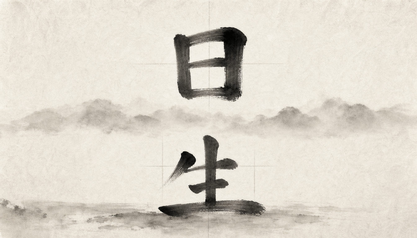 Star kanji composition showing hoshi meaning through its two components